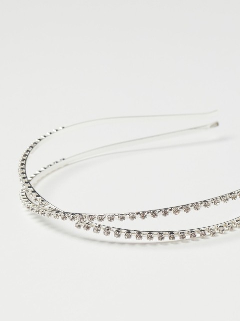 

H&M Women Rhinestone Alice band, Silver