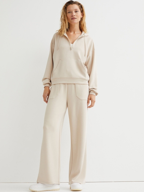 

H&M Women Beige Super Soft Wide Joggers