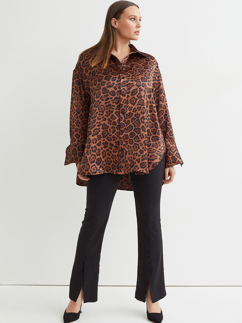 

H&M Women Brown Wide blouse