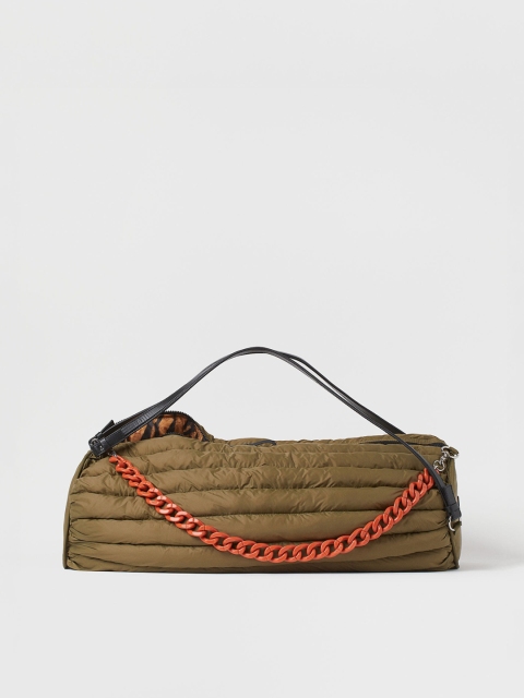 

H&M Women Green Padded Weekend Bag