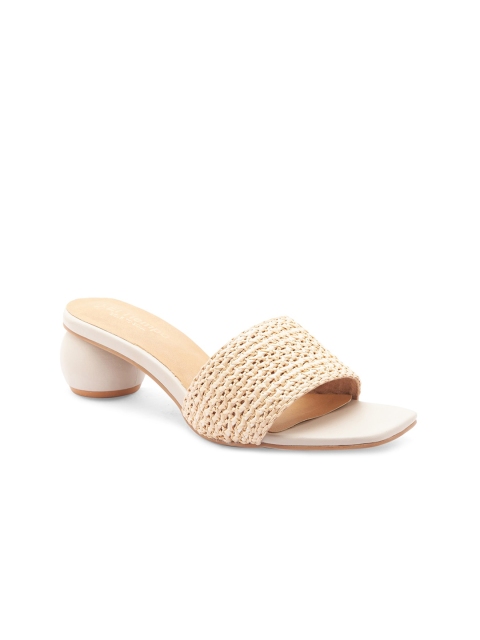 

Sole To Soul Beige Block Mules