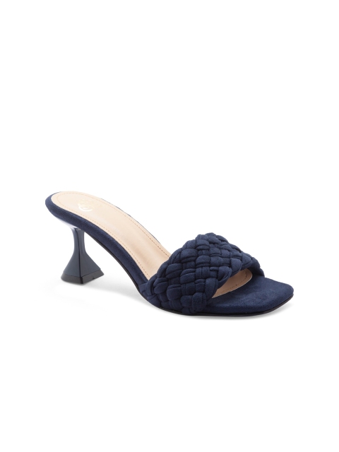 

Sole To Soul Blue Braided Block Heels