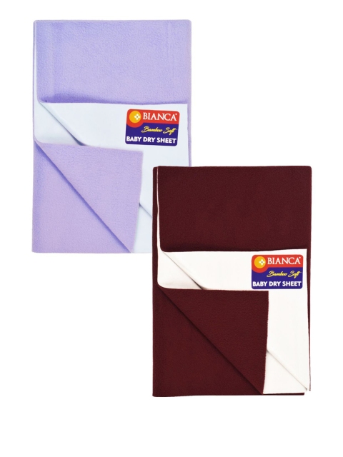 

BIANCA 2pc Maroon & Purple Waterproof & Breathable Bamboo Dry Sheet & Mattress Protector