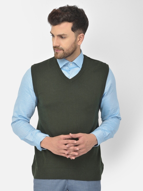 

COBB Men Olive Green Sweater Vest
