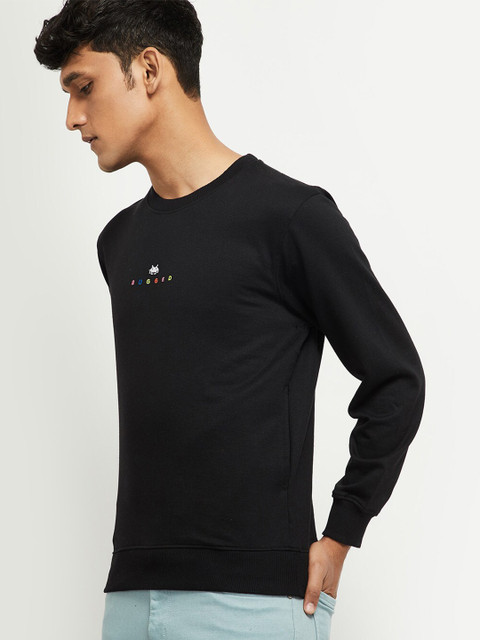 

max Men Black Sweatshirt