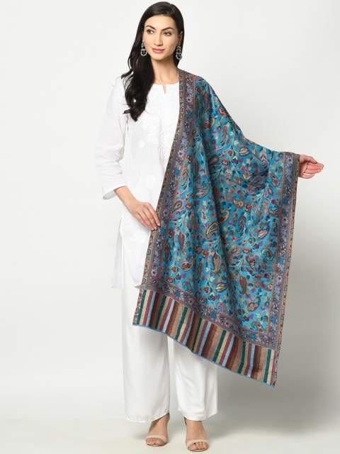 

Safaa Woman Sky Blue Poly Wool Shawl