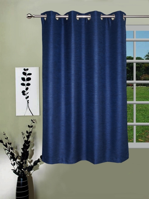

Lushomes Navy Blue Window Curtain