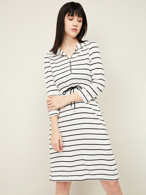 

Fame Forever by Lifestyle Navy Blue Striped T-shirt Dress