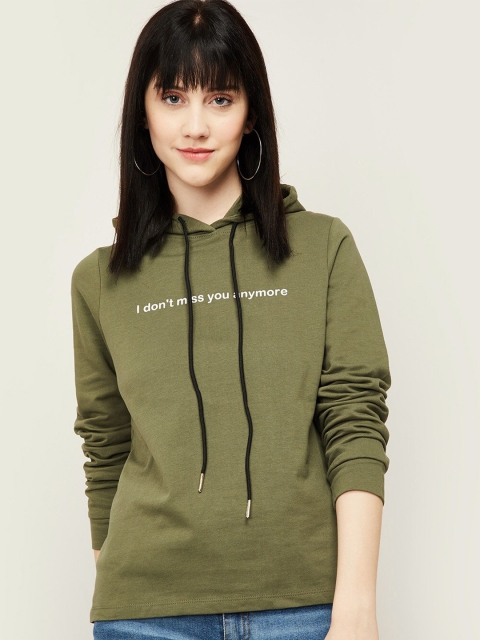 

Fame Forever by Lifestyle Women Olive Green Printed Sweatshirt