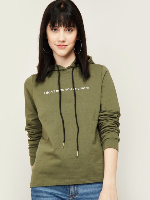 

Fame Forever by Lifestyle Women Olive Green Printed Sweatshirt