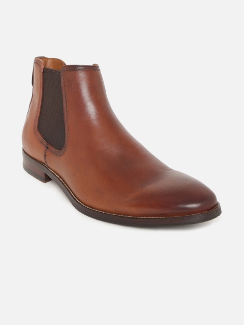 

ALDO Men Brown Leather Flat Boots