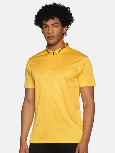 

ATTIITUDE Men Yellow Polo Collar T-shirt