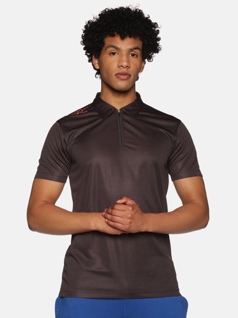 

ATTIITUDE Men Grey Polo Collar Pockets T-shirt