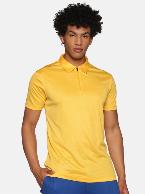 

ATTIITUDE Men Yellow Polo Collar T-shirt