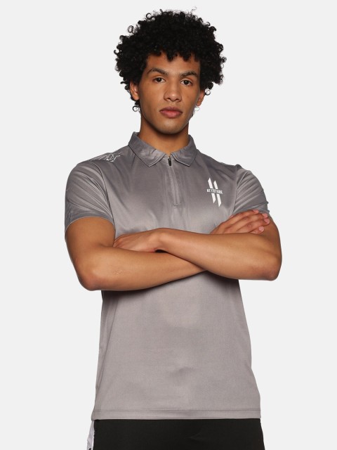 

ATTIITUDE Men Blue Polo Collar Pockets T-shirt