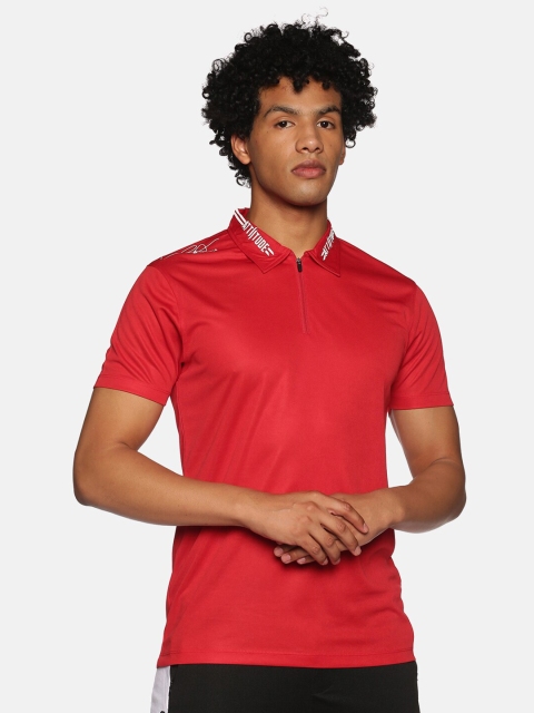 

ATTIITUDE Men Red Polo Collar T-shirt