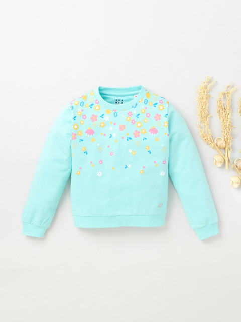 

Ed-a-Mamma Girls Blue Printed Sweatshirt