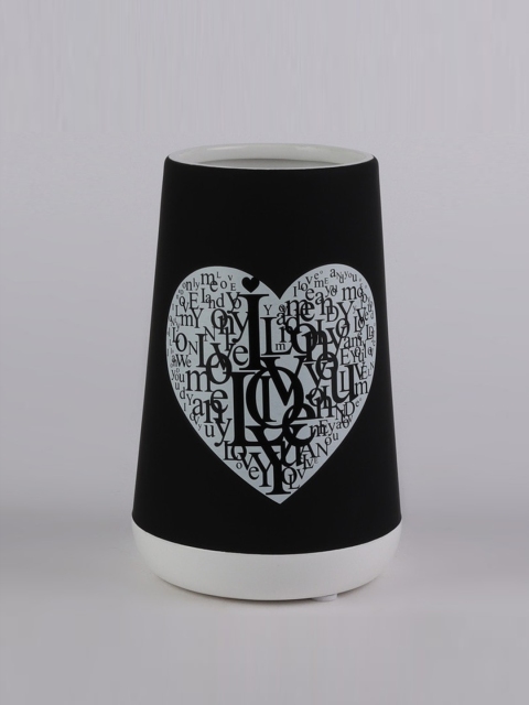 

Ferns N Petals Black & White Printed Ceramic Planter