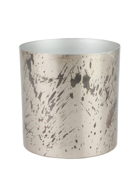 

Ferns N Petals Silver-Toned & Grey Printed Round Planter