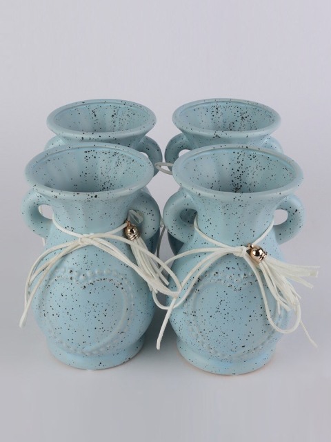 

Ferns N Petals Set Of 4 Ceramic Planters, Blue