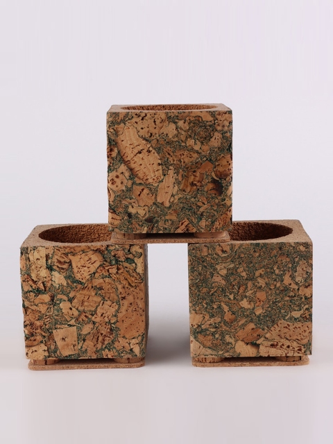 

Ferns N Petals Set Of 3 Brown & Green Textured Planters