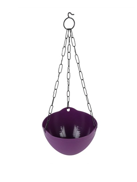 

Ferns N Petals Set Of 4 Purple Plastic Hanging Planter With Metal Chain