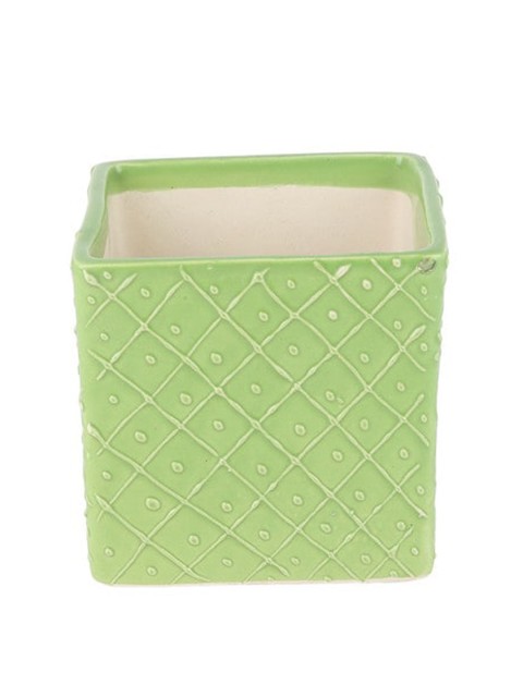 

Ferns N Petals Green Textured Square Shaped Ceramic Planter