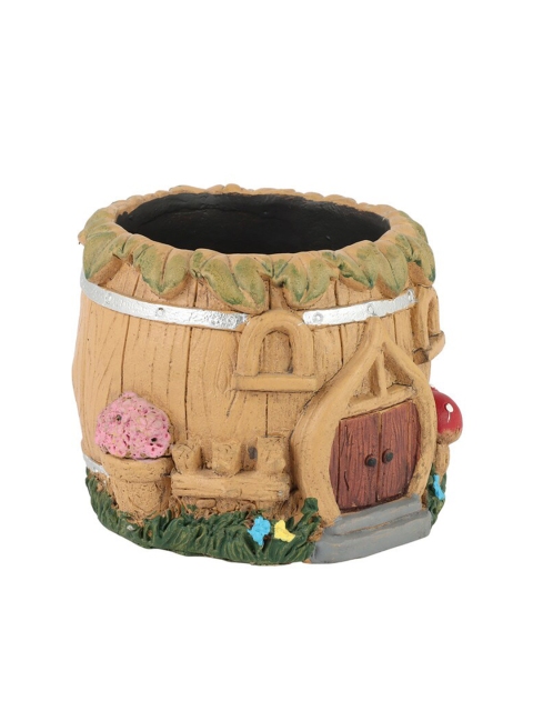 

Ferns N Petals Beige & Red Resin Planter