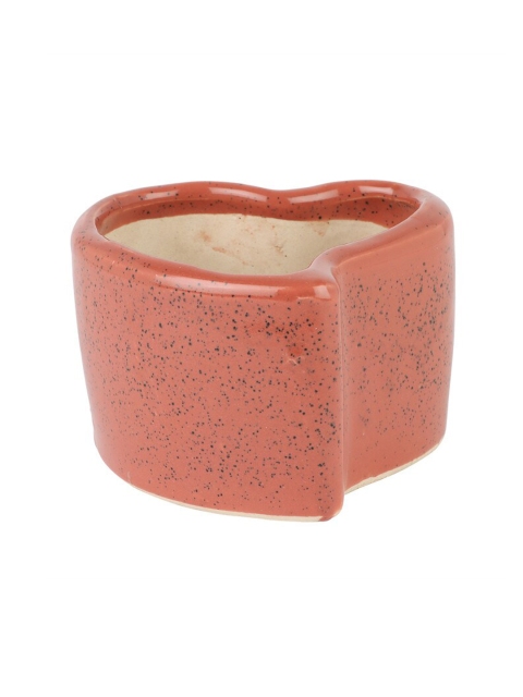 

Ferns N Petals Pink & Black Heart Shape Ceramic Planter
