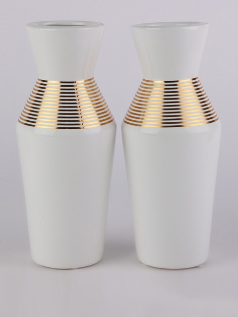 

Ferns N Petals Set of 2 White Ceramic Planter