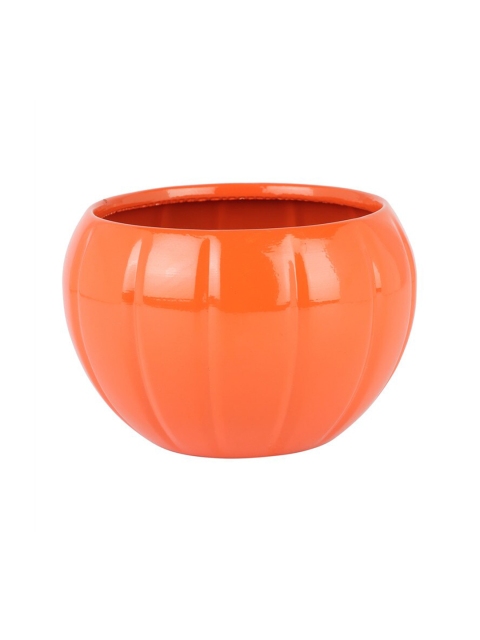 

Ferns N Petals Orange Solid Metal Planter