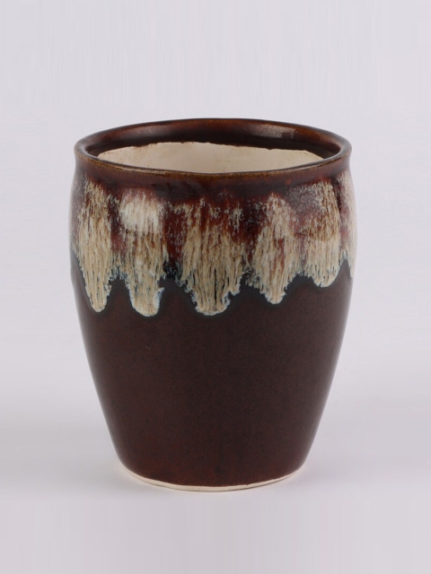 

Ferns N Petals Brown Patterned Ceramic Planter