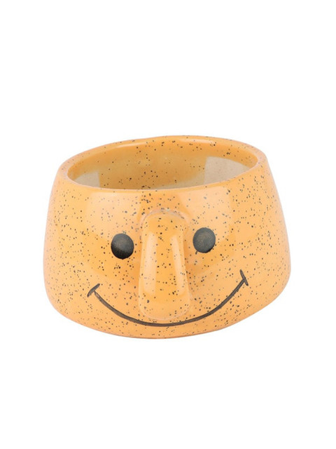 

Ferns N Petals Yellow Printed Ceramic Planters