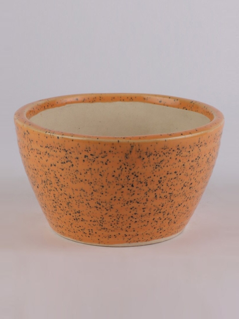 

Ferns N Petals Orange & Black Patterned Ceramic Planter