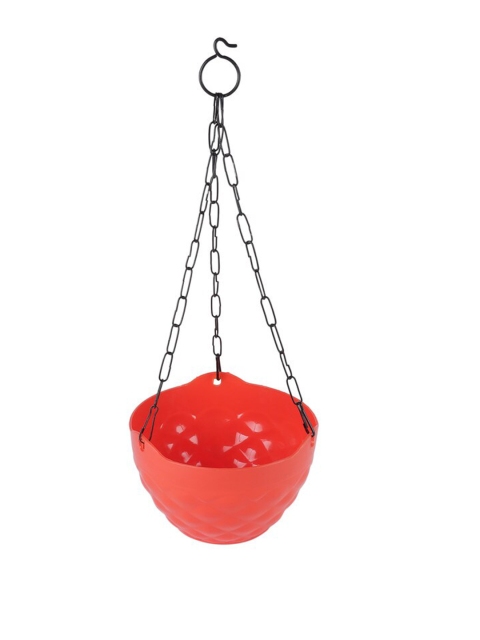 

Ferns N Petals Red Plastic Hanging Planter With Metal Chain