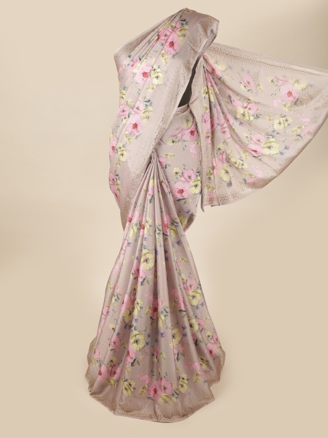 

Pothys Mauve & Pink Floral Saree
