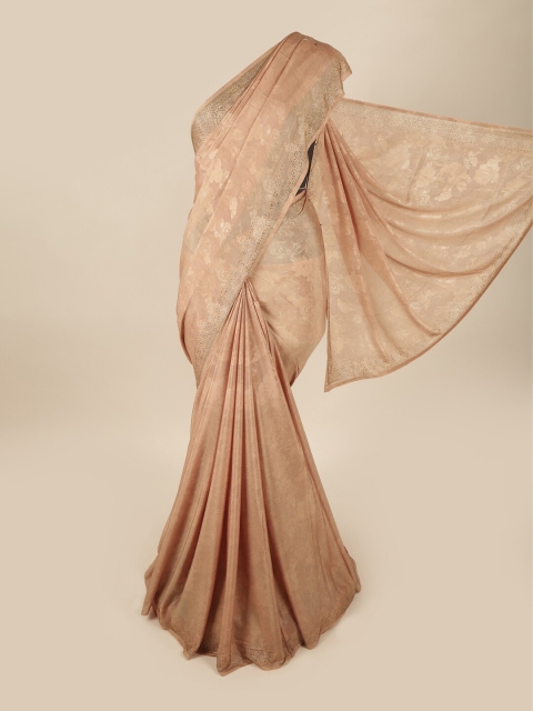 

Pothys Cream-Coloured & Grey Floral Printed Saree