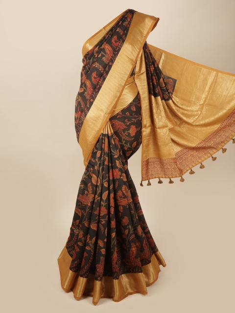 

Pothys Black & Red Kalamkari Pure Silk Saree