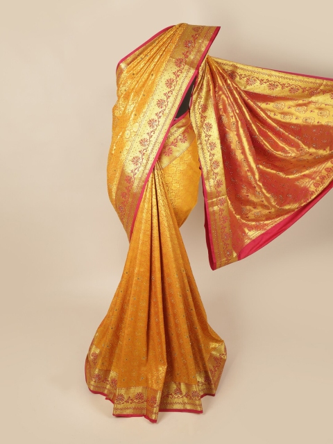 

Pothys Gold-Toned Woven Design Art Silk Saree