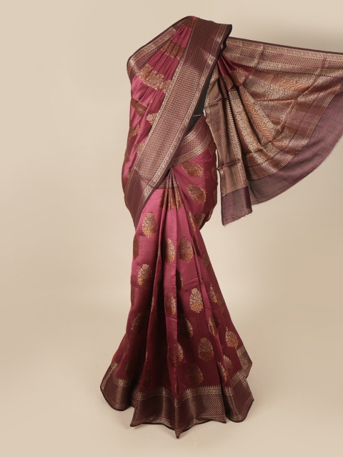 

Pothys Magenta & Maroon Woven Design Zari Art Silk Banarasi Saree