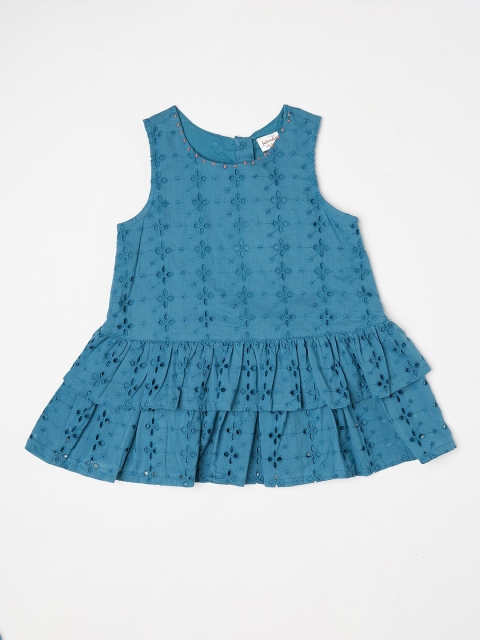 

Fabindia Blue Floral Shirt Dress