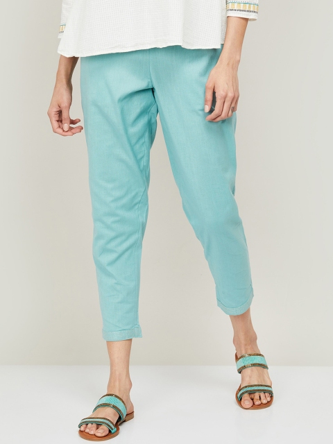 

Melange by Lifestyle Women Turquoise Blue Capris