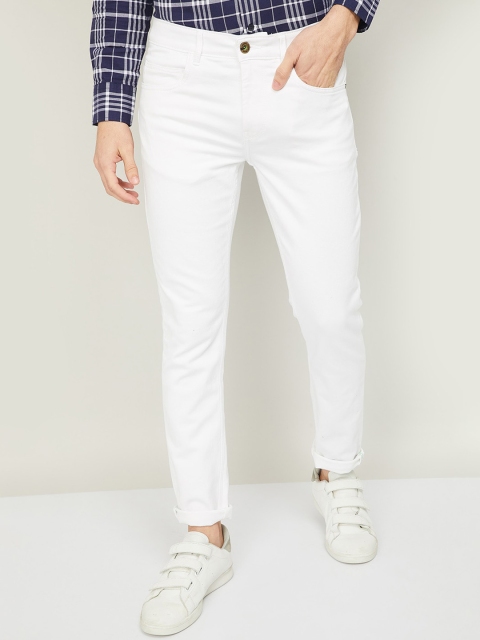 

Bossini Men White Slim Fit Low Distress Jeans