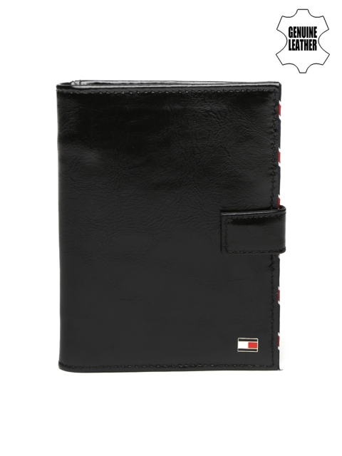 

Tommy Hilfiger Men Black Genuine Leather Passport Holder