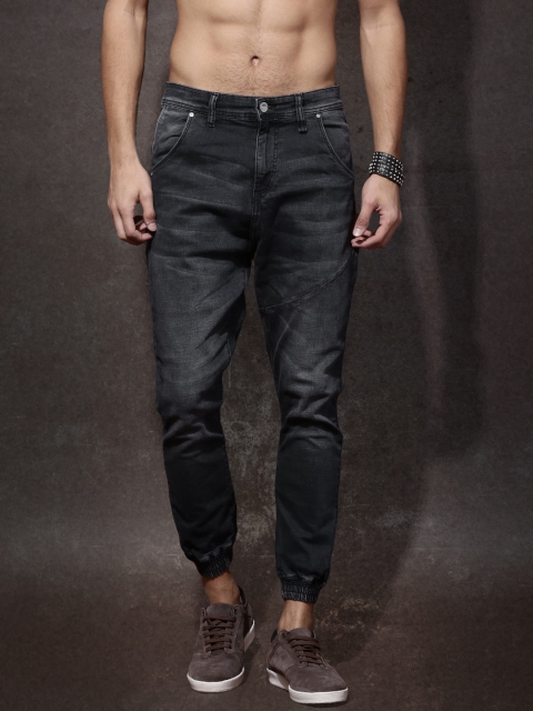

Roadster Men Charcoal Grey Low-Crotch Jogger Fit Low Rise Stretchable Jeans