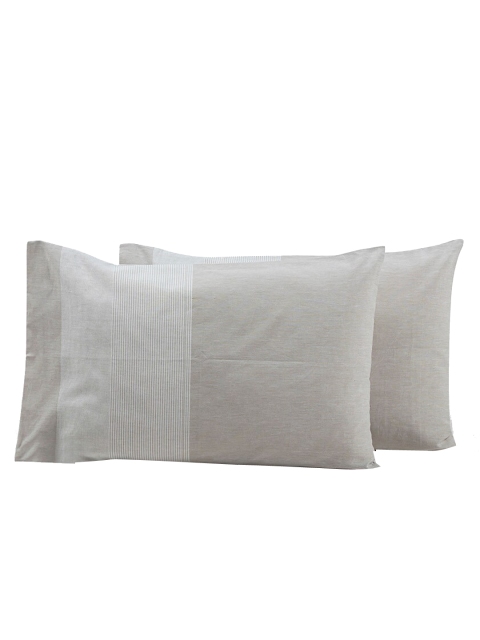 

Fabindia Grey Set of 2 Cotton Pillow Covers