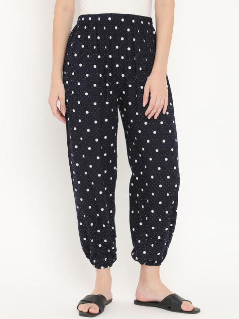 

V2 Value & Variety Women Navy Blue & White Printed Harem Pants