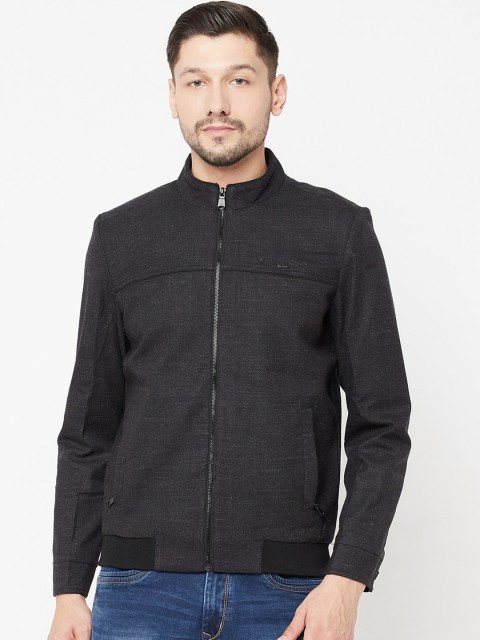 

METTLE Men Black Bomber Jacket