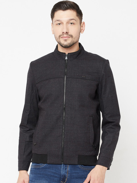

METTLE Men Black Bomber Jacket