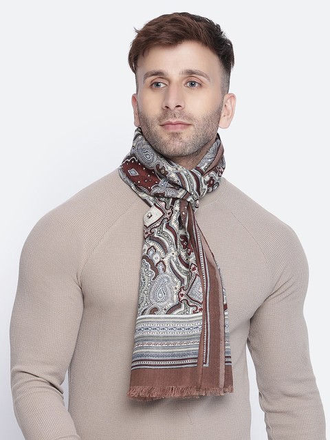 

SHINGORA Men Brown Printed Wool Silk Muffler